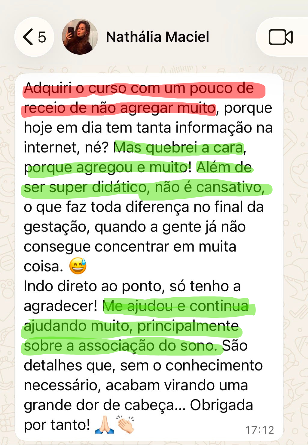 Depoimento de cliente